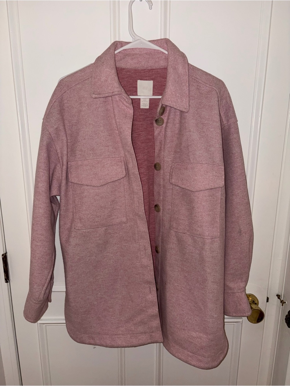 H&M Dusty Rose Utility Shacket